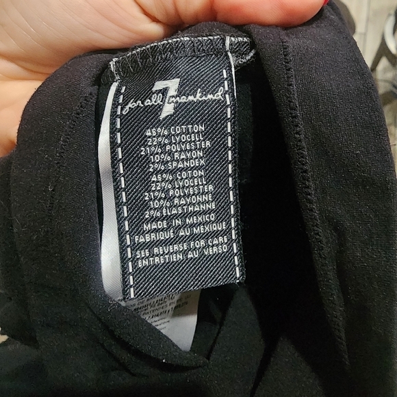 7 For All Mankind Black Skinny Over the Belly Jeans - Picture 3 of 5